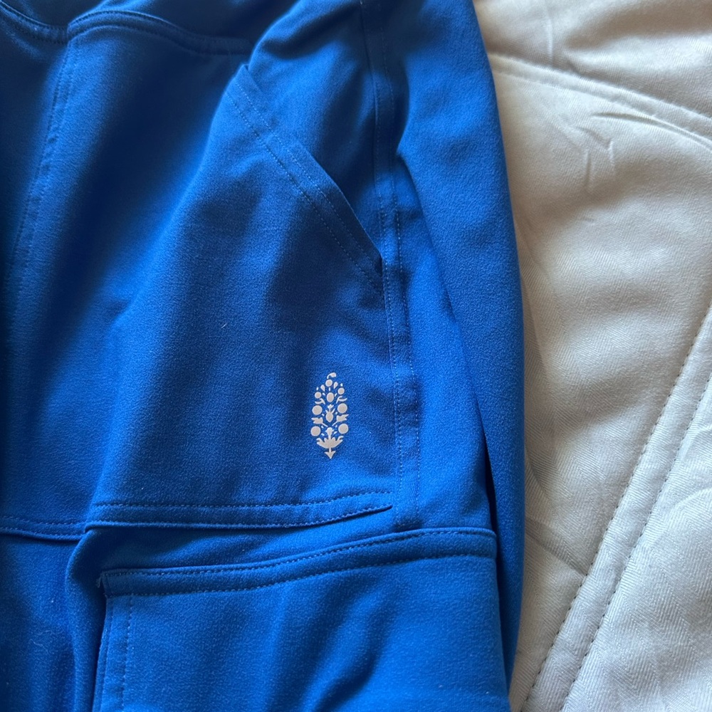 Free People Movement Cobalt blue joggers sweat pants high waist cargo pockets S - Picture 4 of 12